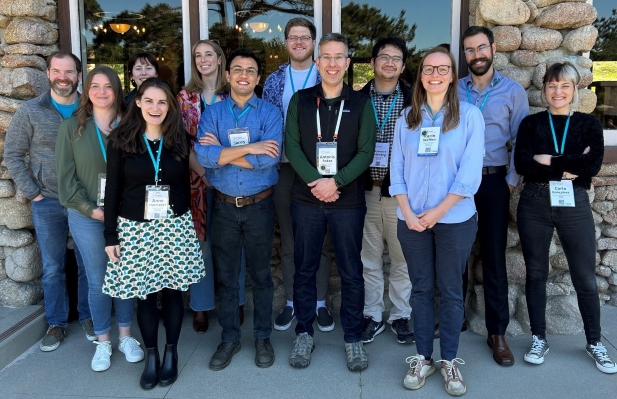 Members and Alumni of the Rokas lab at the 32nd Fungal Genetics Conference, March 2024