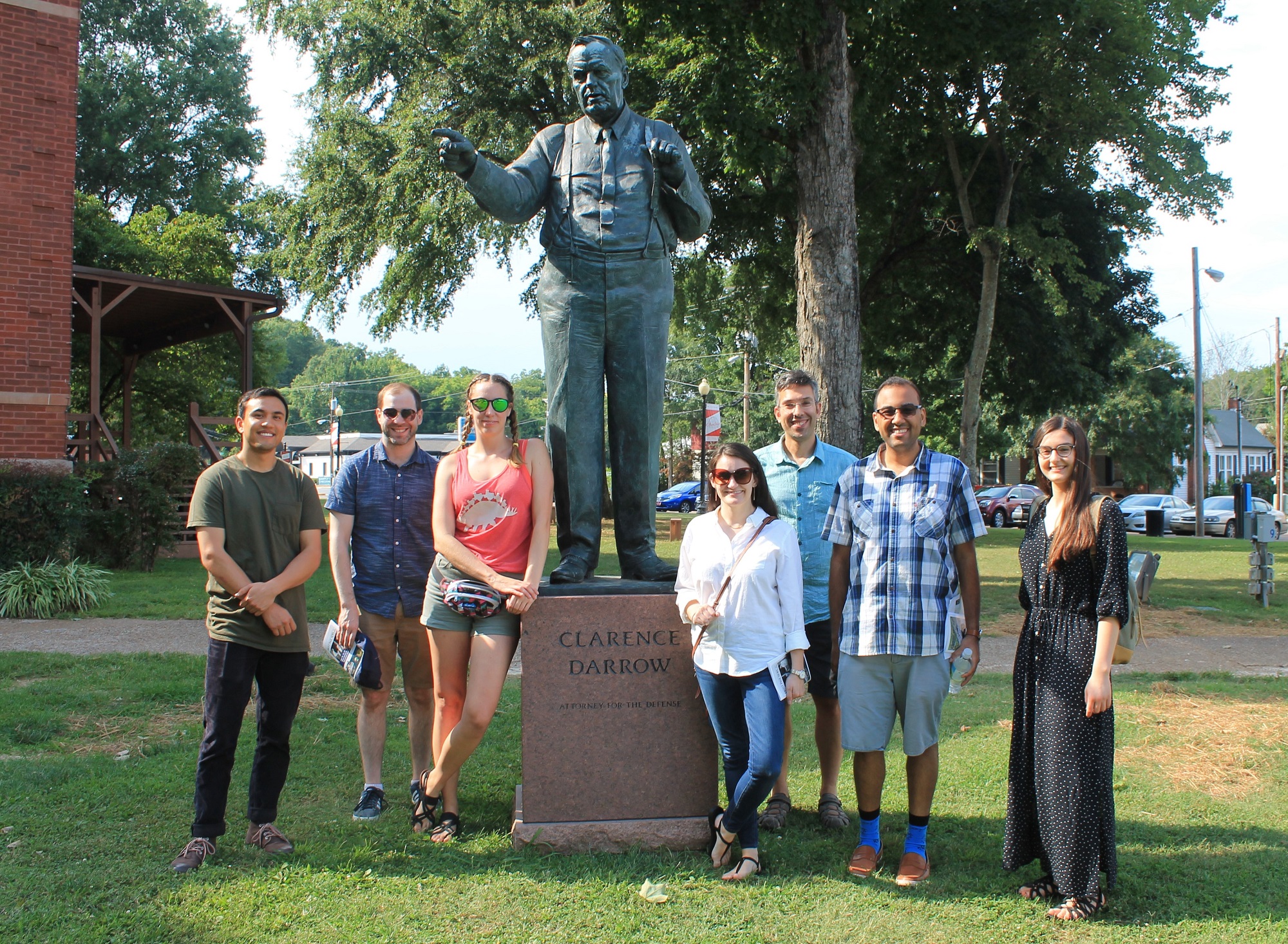 Outside the Rhea County Courthouse in Dayton, TN, where the Scopes Trial took place, July 2019