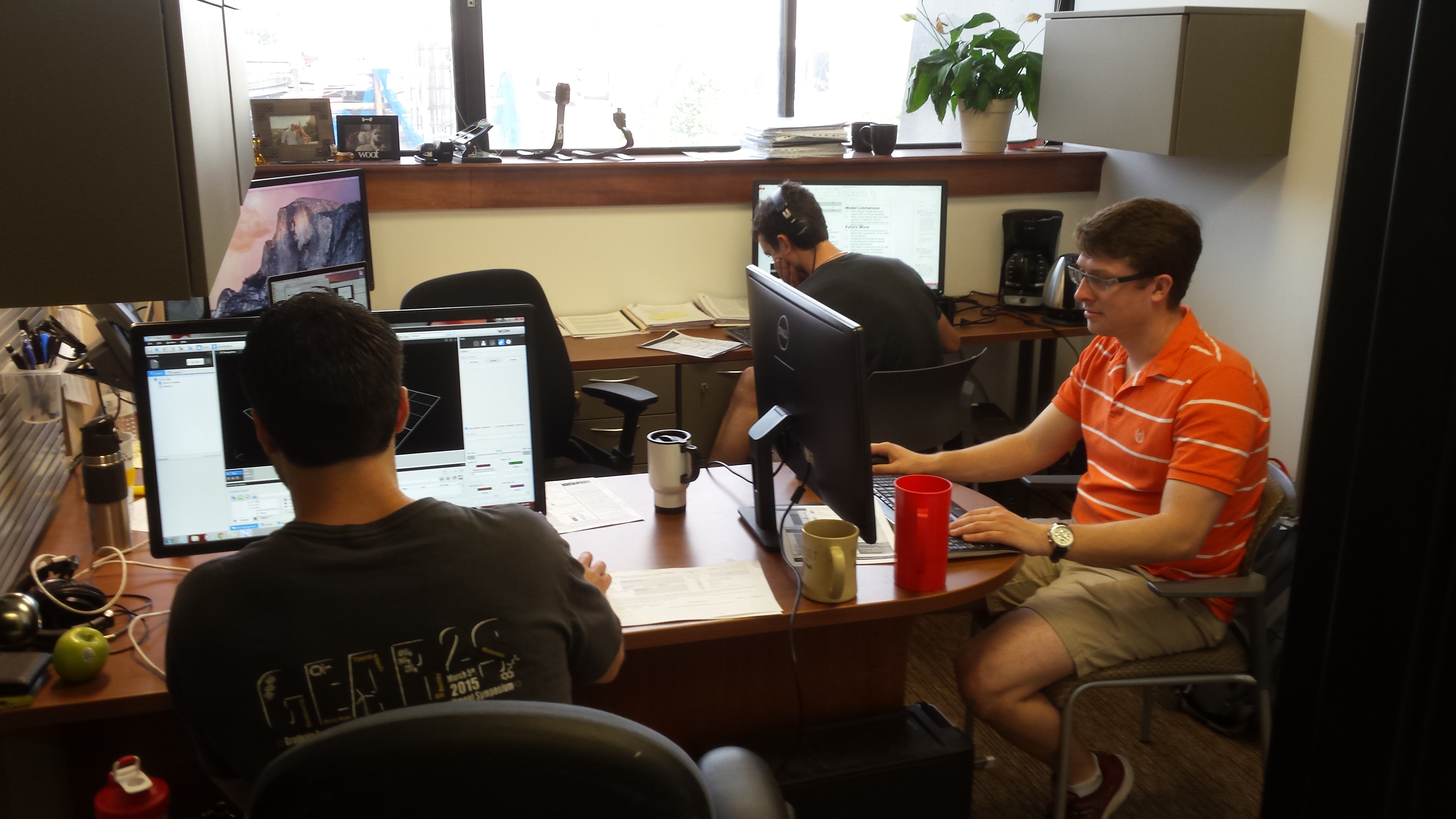 pic 6 - crammed into Karl's office in 2015 preparing for conference